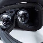 Acer Windows Mixed Reality Headset - View of Lenses Inside at an Angle