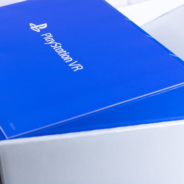 Sony Playstation VR inner box, that is blue.