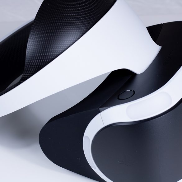 Sony Playstation VR Headset from the side.
