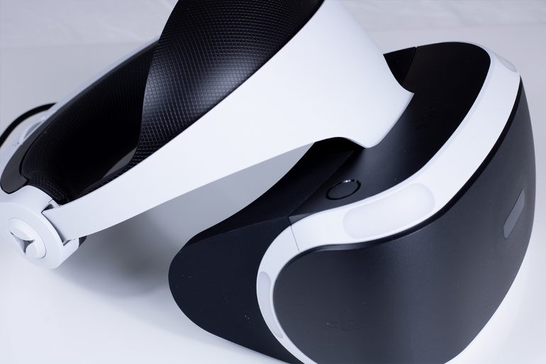 Sony Playstation VR Headset from the side.