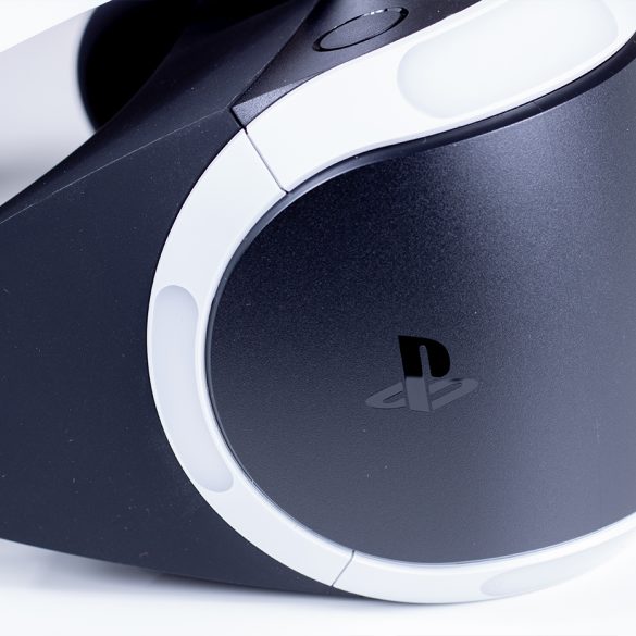 Side view of the Sony Playstation VR headset.