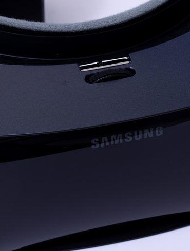 Samsung Gear VR Front Closeup - view of the front of the headset.
