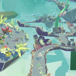 Screenshot from the new Arca's Path game in VR.