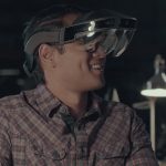 Meta 2 Headset - Man smiling wearing the headset.