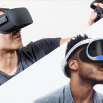 Oculus Rift vs Sony PlayStation VR (PSVR) - Men wearing VR headsets.