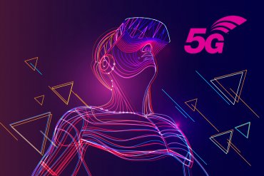 Virtual Reality and 5G Network - Illustrated Man